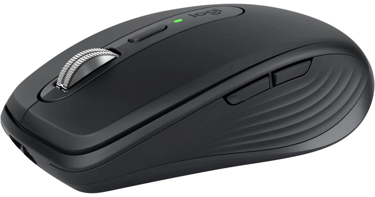 Logitech MX Anywhere 3S Fast Scrolling 8K DPI Any-Surface Tracking Quiet Clicks Programmable Buttons, USB C, Bluetooth, Windows PC, Linux, Chrome, Mac - Graphite