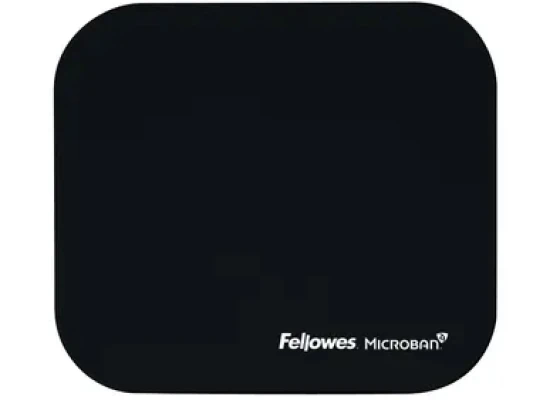 Fellowes Microban Mouse Mat in Black with Antibacterial Protection Layer - Black