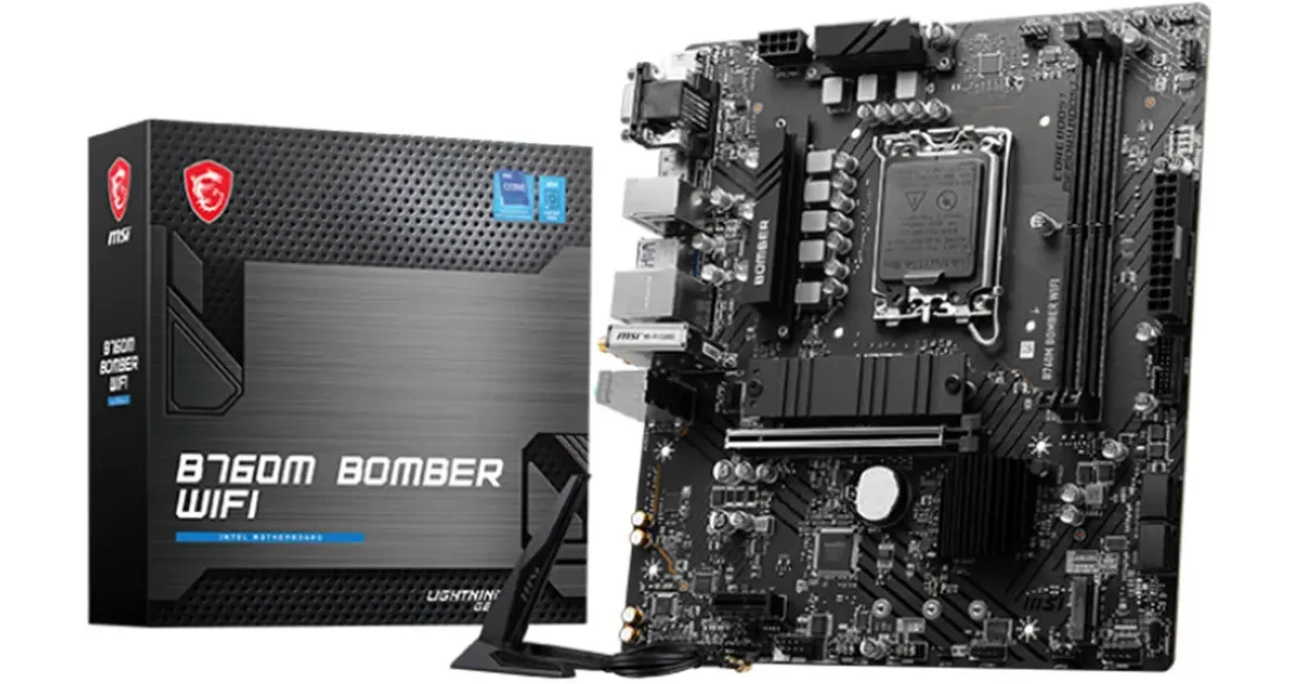 MSI B760M BOMBER WIFI DDR5 Intel 14th/13th Gen Motherboard PCIe 4.0 DDR5 2xM.2 Gen4 x4 PCIe 4.0 Mainboard
