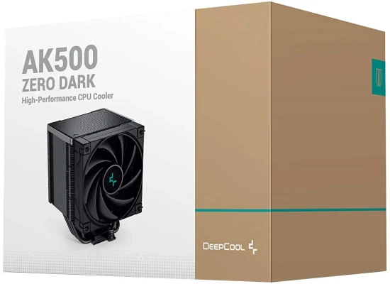 DeepCool AK500 ZERO DARK CPU Air Cooler 240w TDP Giant Heatsink 90mm Thickness with 5 Copper Heat Pipes BBHT Technology 120mm PWM Fan For AMD & Intel