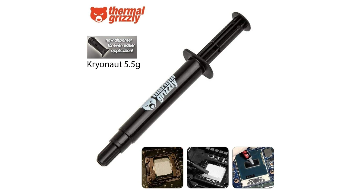 Thermal Grizzly Kryonaut High Performance Thermal Paste For Processors, Graphics Cards & Consoles -5.55 Gram