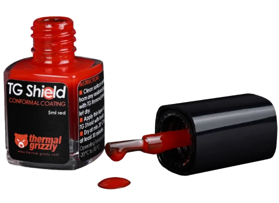 Thermal Grizzly TG-Shield Conformal Coating Curing Time 30 Min At 20 °C Protect Components From Liquid Metal Short Circuits - Red