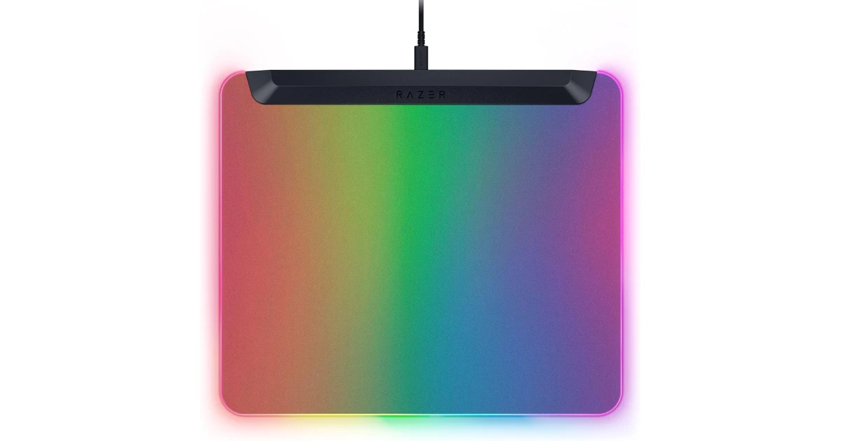 Razer Firefly V2 Pro Fully Illuminated RGB Gaming Mouse Mat Backlit Design 15 Zone Chroma Lighting USB 2.0 Port Detachable USB Type C Cable Micro Textured Surface - Anti Slip Base
