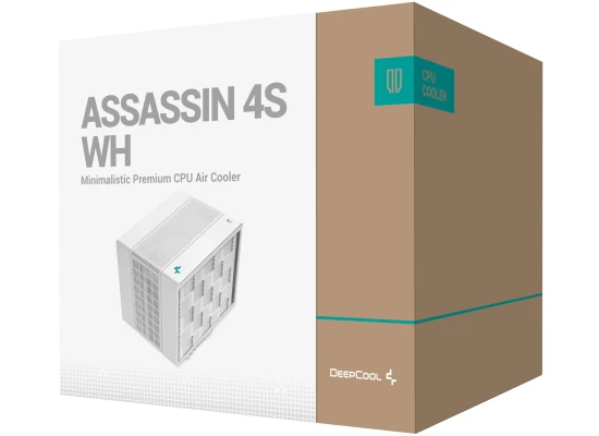 DeepCool ASSASSIN 4S Premium CPU Air CoolerDual-Tower Single Center 140mm FDB Fan 7 Copper Heat Pipes Quiet/Peformance Mode Switch - White