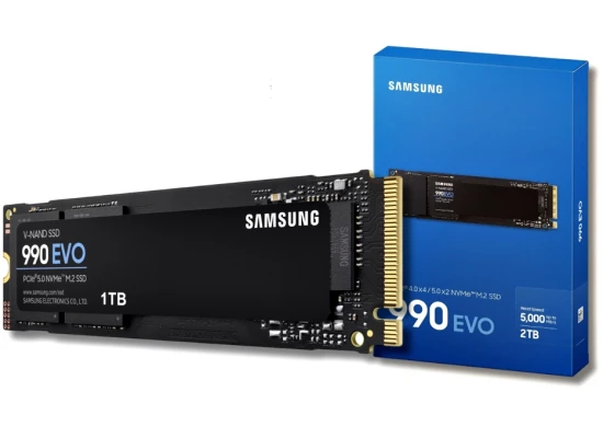SAMSUNG SSD 990 EVO 2TB PCIe 5.0 M.2 2280 Seq Read Speeds Up-to 5,000MB/s w/ Power Efficienc & Smart Thermal Control