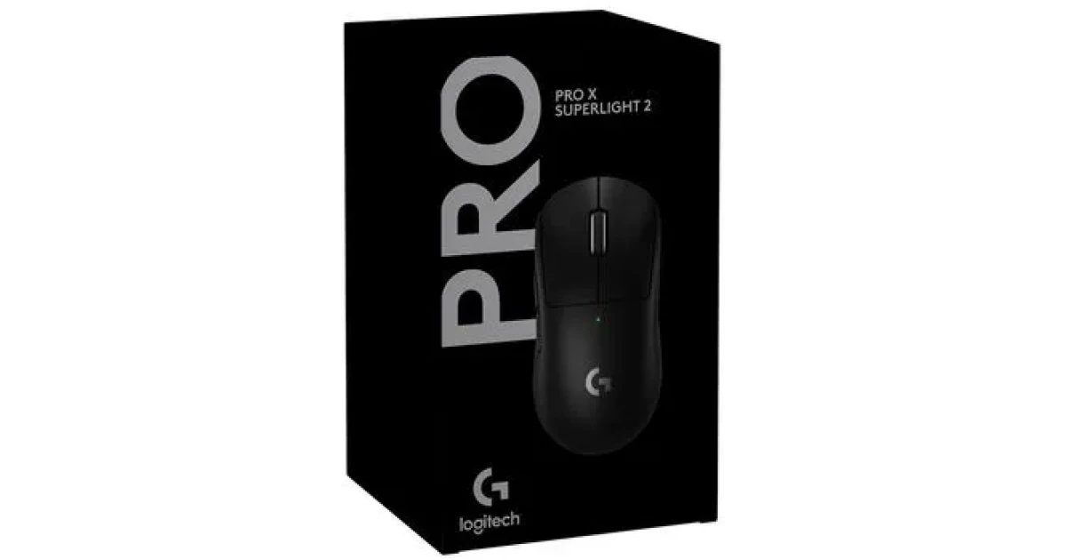 Logitech NEW G PRO X SUPERLIGHT 2 LIGHTSPEED Wireless 4K Polling Lightweight LIGHTFORCE Hybrid Switches HERO 2 Sensor 32,000 DPI USB-C Charging, PC & Mac , Black