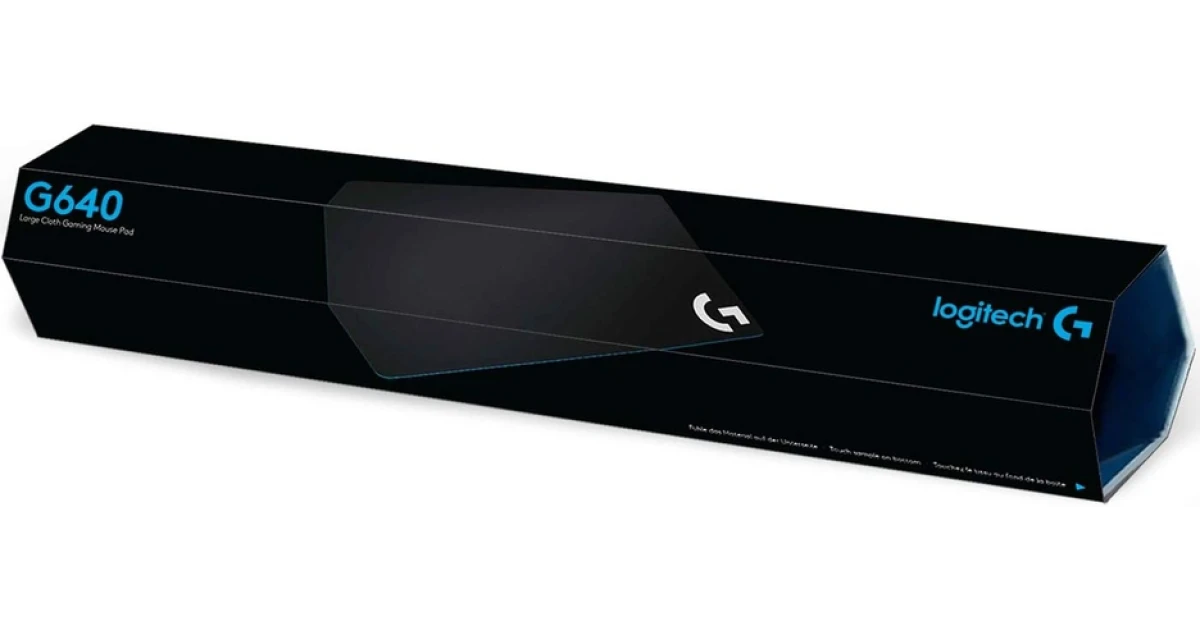 Logitech G640 Large Cloth Gaming Mouse Pad, Optimized for Gaming Sensors, Moderate Surface Friction, Non-Slip Mouse Mat - Black