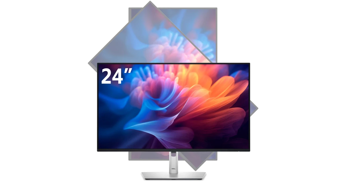 Dell P2425H (2024) 24" IPS Full HD 100Hz Professional Stand Monitor Extensive Connectivity ( Display Port , HDMI , VGA , USB Hub)