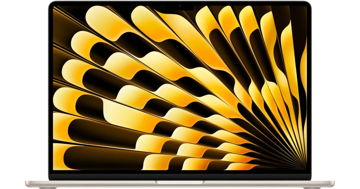 Apple MacBook AIR 15 (2024) NEW Apple M3 (512GB/16GB) 8‑Core CPU & 10‑Core GPU Retina True Tone - Starlight