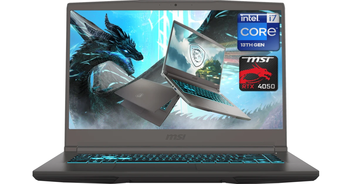 MSI Thin 15 B13VE Gaming (2023) 13Gen Intel Core i7 10-Cores w/ Nvidia RTX 4050 6GB & 144Hz Display - Grey