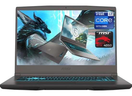 MSI Thin 15 B13VE Gaming (2023) 13Gen Intel Core i7 10-Cores w/ Nvidia RTX 4050 6GB & 144Hz Display - Grey