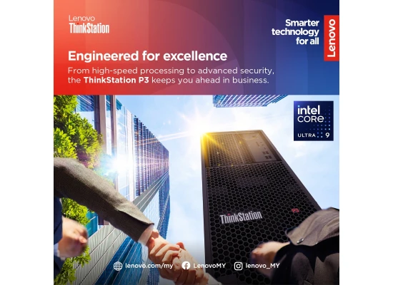 Lenovo ThinkStation P3 Tower Workstation Gen 2 (2025) NEW Intel® Ultra 9 Gen II 285K 24-Cores AI-Optimized Performance , ISV Certified , Elite-Level Performance w/ Upgradable Graphic Card & 3 Years Warranty - Black