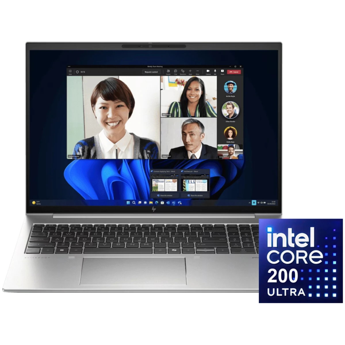 HP EliteBook 8 G1i 16 (2025) Intel® Ultra 7 Gen II 255U 12-Cores AI-Enhanced Light & Powerful For Secure Enterprise Business & Protected by HP Wolf Security - Silver