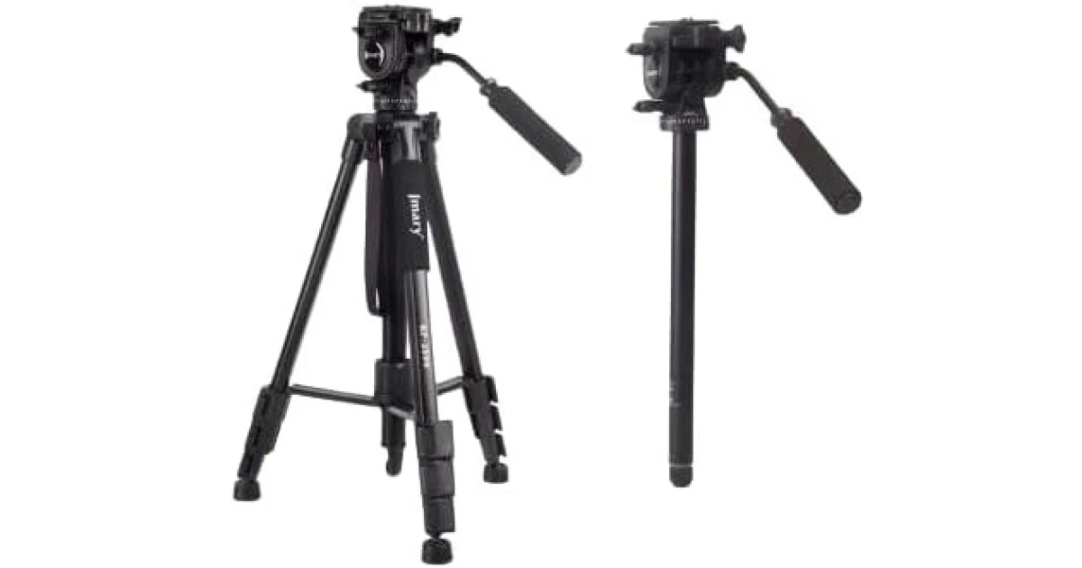 Jmary KP-2599 Professional Aluminum Tripod, Monopod for All DSLR Cameras and Smartphone (Black)