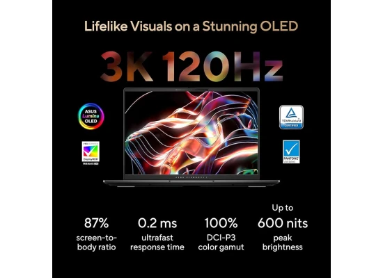 ASUS Vivobook S 15 (2025) D5506WA Super AI. Stunning Style AMD Ryzen AI 9 365 10-Cores w/ AMD Radeon™ 880M & OLED 2.8K 120Hz Display - Neutral Black