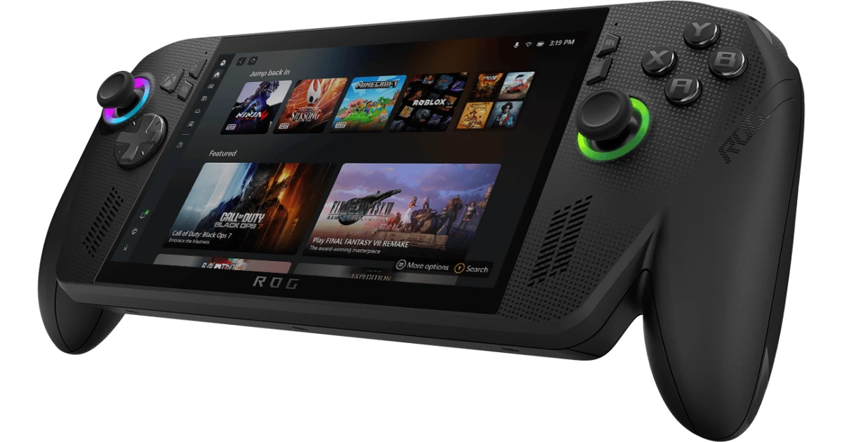 ASUS ROG XBOX Ally X (2025) RC73XA Gaming Handheld AMD Ryzen AI Z2 Extreme 8-Cores Processor w/ AMD Radeon 890M & 7" IPS 120Hz Gorilla Glass DXC Touch Screen - Black
