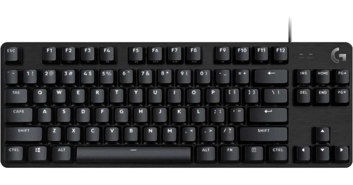 Logitech G413 TKL SE Mechanical Gaming Keyboard - Compact Backlit Keyboard with Tactile Mechanical Switches, Anti-Ghosting, Compatible with Windows, macOS - Black Aluminum