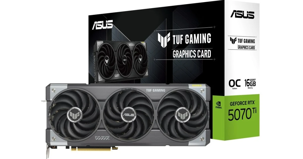 ASUS TUF Gaming GeForce RTX™ 5070 Ti OC Edition 16GB GDDR7 Graphics Card