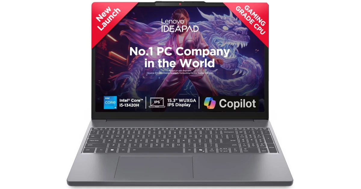 Lenovo NEW IdeaPad Slim 3 (2025) 13th Gen Intel Core i5 13420H 8-Cores High-Performance Processor w/ DDR5 Memory & IPS Full HD Display - Luna Grey