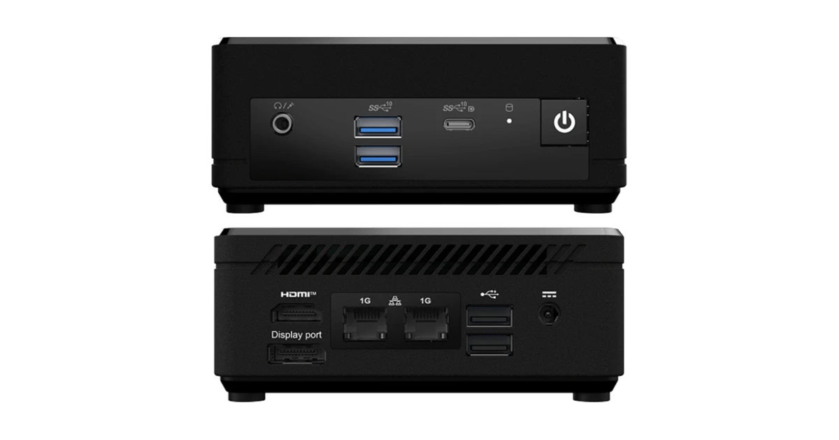 MSI Cubi N (2023) Mini PC Barebone 0.7L Intel 12Gen N200 4-Cores For Home & Business Support Matrix Display & Dual Lan
