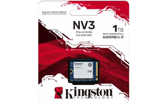 Kingston NV3 1TB M.2 2230 NVMe PCIe Gen 4x4 3D Nand Internal SSD Up to 6000 MB/s