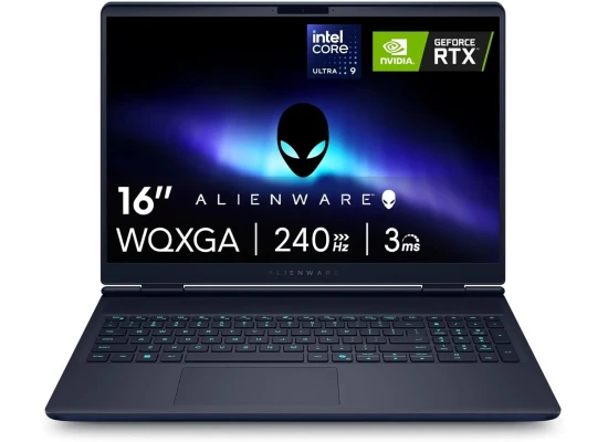 Dell Alienware 16X Aurora (2025) NEW Intel Core Ultra 9 Gen II 275HX 24-Cores w/ NVIDIA RTX™ 5060 8GB DDR7 & 2.5K IPS 240Hz Display , Blue