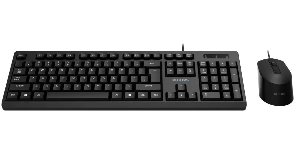Philips MK234 USB Keyboard and Mouse Combo- Black