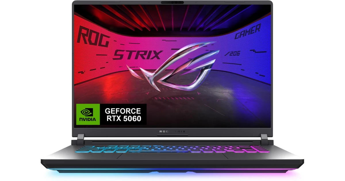 ASUS ROG Strix G16 (2025) G614FM NEW 9Gen AMD Ryzen™ 9 9955HX 16-Cores w/ Nvidia RTX 5060 8GB DDR7 & 16" IPS 165Hz Display - Eclipse Gray