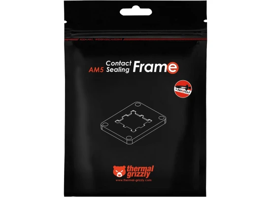 Thermal Grizzly AM5 Contact Sealing Frame - Contact Frame & CPU Guard Combination - Optimizes Contact Pressure Points & Protects Components - for AMD Ryzen 7000 CPUs - Including Aeronaut 1g