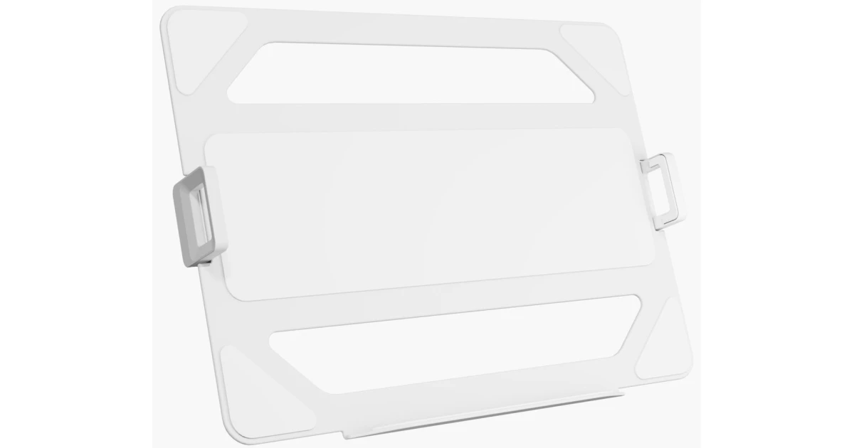 Arozzi Alzare Laptop Holder Mounting on a VESA 75x75 Monitor Arm up to 18" Laptops & Tablets Includes Protective Silicone Pads , White