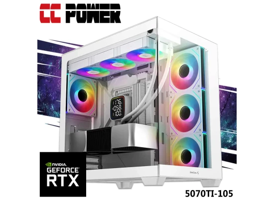 CC Power 5070TI-105 Gaming PC 14Gen Intel Core i7 K-Series 20-Cores w/ Nvidia RTX 5070 TI 16GB DDR7 & Liquid Cooler