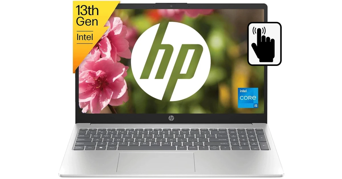 HP Laptop 15-fd0215dx (2024) NEW 13th Gen Intel Core i5 10-Cores Slim Design w/ IPS Touch Screen Display & Windows 11 - Silver