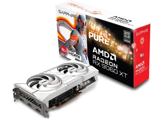 SAPPHIRE PULSE AMD Radeon RX 9060 XT 16GB GDDR6 128-Bit Memory, 3290 MHz Boost Clock, 2048 Stream Processors, 20 Gbps Memory Clock, PCI-Express 5.0 x16