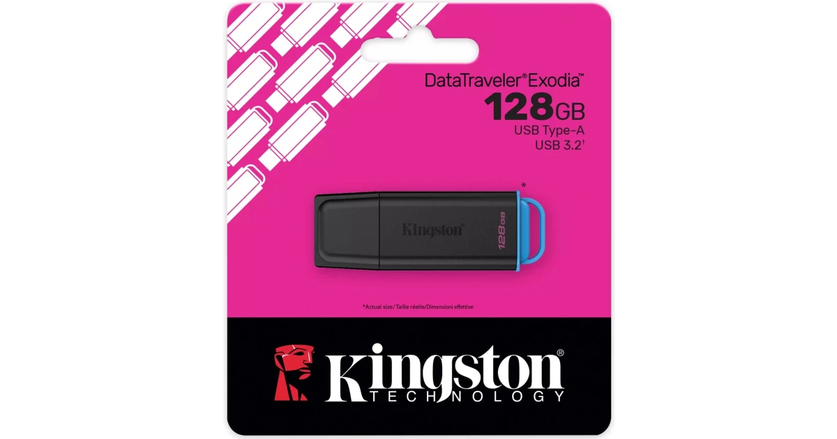 Kingston DataTraveler Exodia Onyx 128GB USB 3.2 Gen 1 Flash Drive - DTXG2/128GB