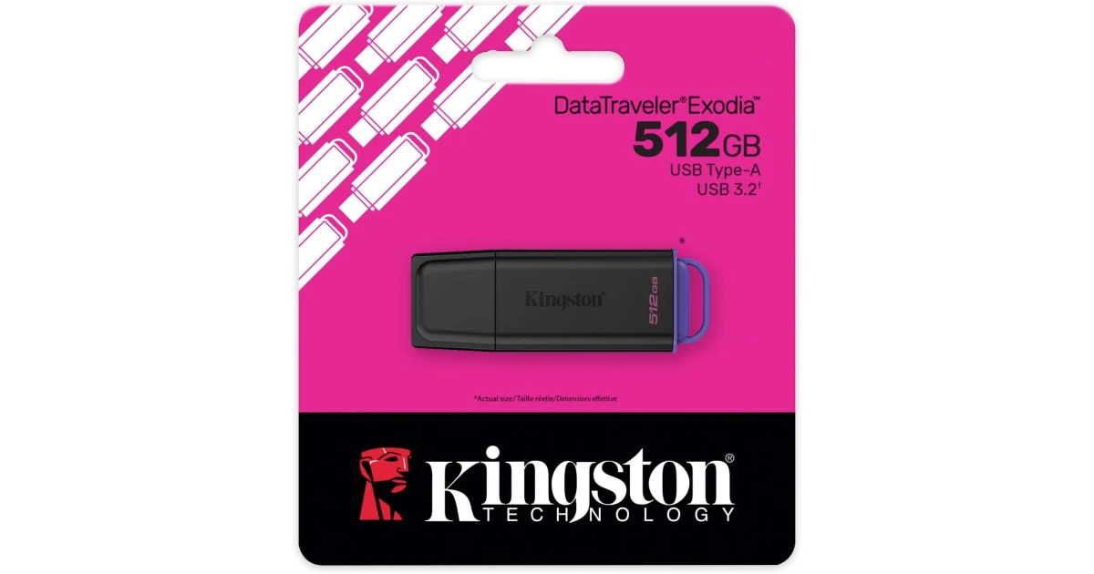 Kingston DataTraveler Exodia Onyx 512GB USB 3.2 Gen 1 Flash Drive - DTXG2/512GB