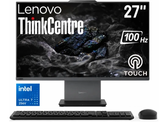 Lenovo ThinkCentre NEO 50a Gen 6 (2025) 27" All-in-One PC Intel® Core Ultra 7 256V 8-Cores w/ Slim, Smart & Space-Saving Designed & Touch Screen - Luna Grey