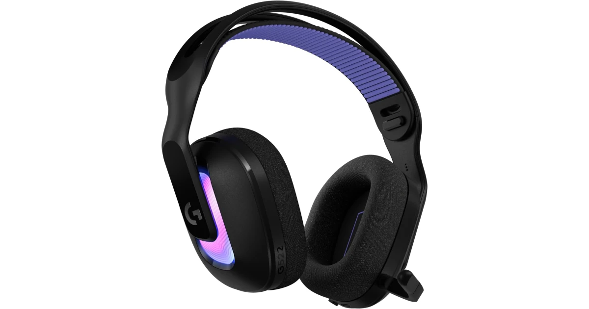 Logitech G522 Lightspeed Wireless Gaming Headset, Full-Band Mic, Advanced Audio, Tri-Connect (Lightspeed, Bluetooth, USB A to C), LIGHTSYNC RGB, for PC & Nintendo Switch/Switch 2 – Black