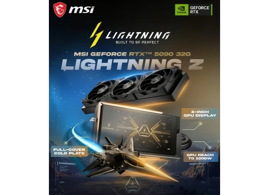 MSI GeForce RTX 5090 LIGHTNING Z Graphics Card, 32GB GDDR7 512-Bit Memory, 2730 MHz Boost Clock, 28 Gbps Memory Speed, 21760 CUDA Cores, PCI Express Gen 5