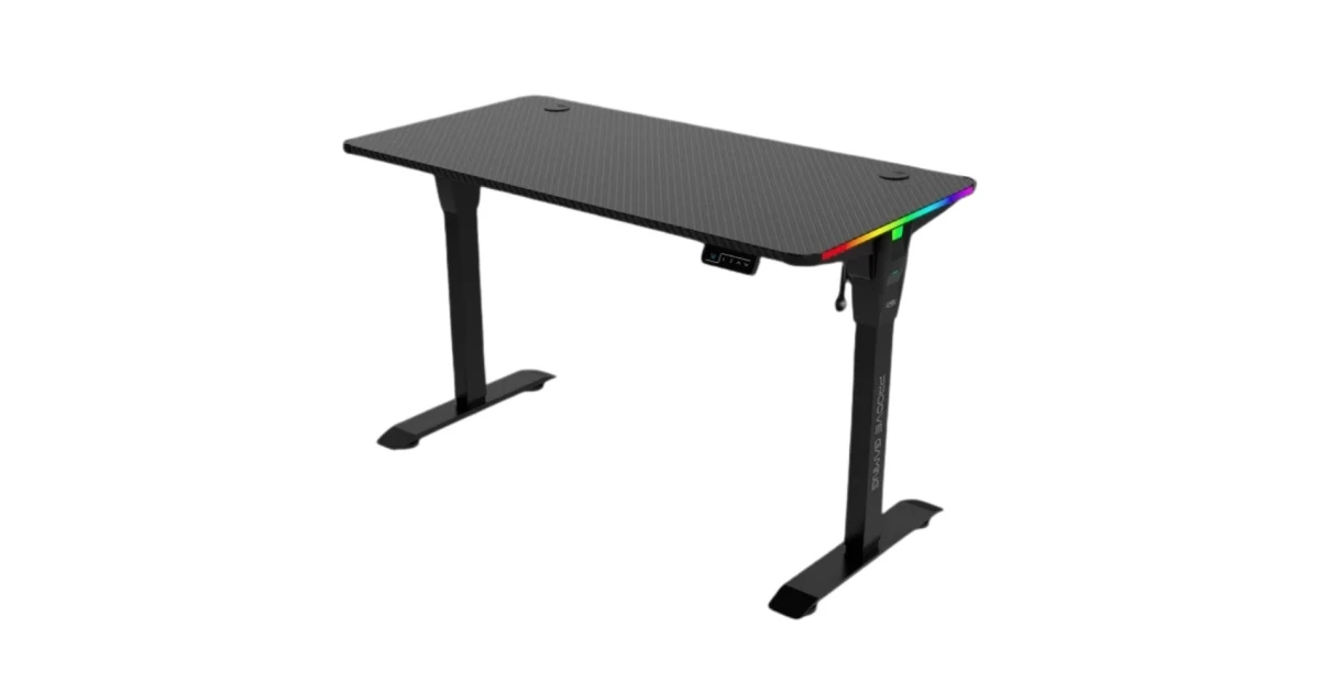 Proove Gaming PVP ARGB Pneumatic Adjustable Gaming Desk 120cm – Black (GTPV00120101)