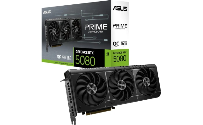ASUS Prime GeForce RTX 5080 16GB GDDR7 OC Edition Gaming Graphics Card