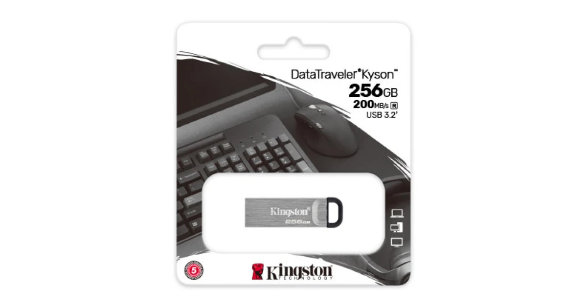 Kingston DataTraveler Kyson 256GB High Performance USB 3.2 Metal Flash Drive