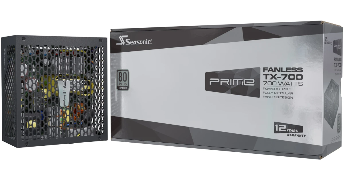 Seasonic PRIME FANLESS TX-700 700W 80+ Titanium Full Modular True Fanless Design
