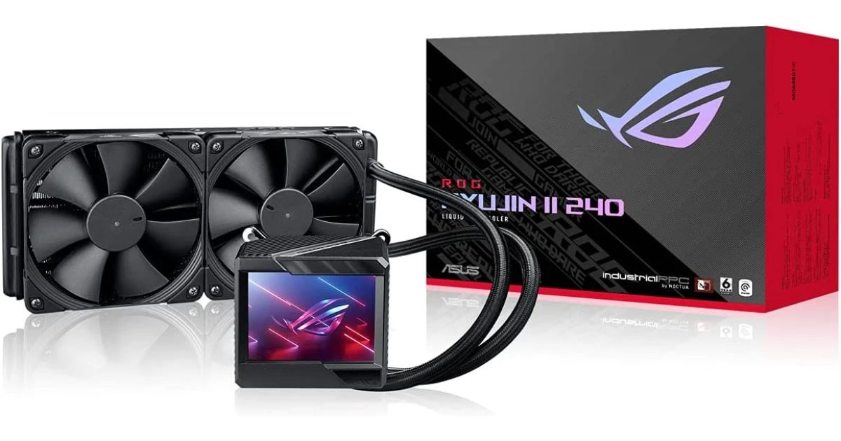 ASUS ROG RYUJIN II 240 AIO Liquid CPU Cooler 240mm Radiator (Two 120mm Fans) w/ 3.5" LCD Display