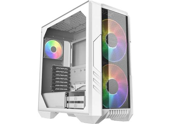Cooler Master HAF 500 White Edition High Airflow Mesh ARGB Lighting Fans USB 3.2 Gen 2 Type C