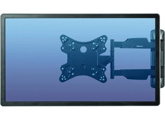 Fellowes Full Motion TV Wall Mount Full 360 Rotation Support Monitor up to 55”/77 lbs - Black