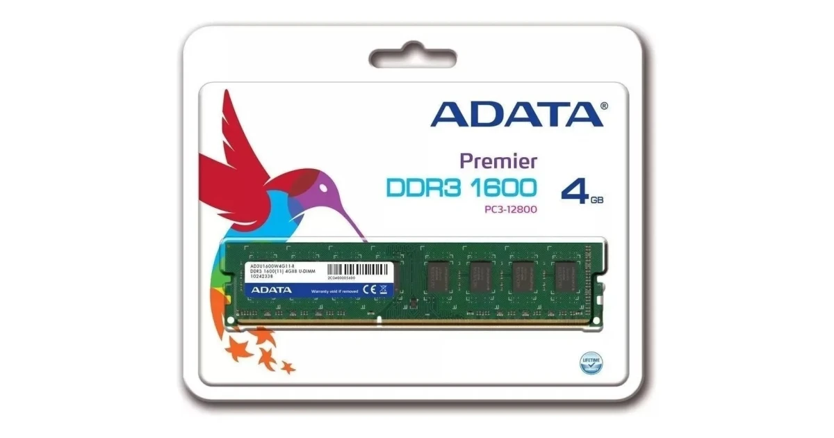 ADATA Premier 4GB 1600Mhz DDR3L RAM Memory Module for Desktop