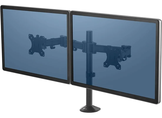 Fellowes Reflex Series Dual Adjustable Computer Monitor Stand for 2 Monitors up to 27" Monitor Capacity