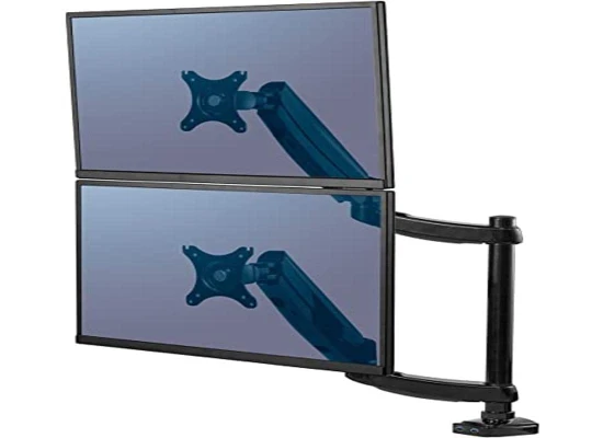 Fellowes Platinum Series Dual Stacking Adjustable Monitor Arm - Black