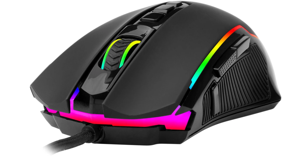 Redragon M910 RANGER Wired Gaming Mouse with RGB Backlit, 8000 DPI Adjustable, Mouse with 9 Programmable Macro Buttons & Fire Button, Software Supports DIY Keybinds