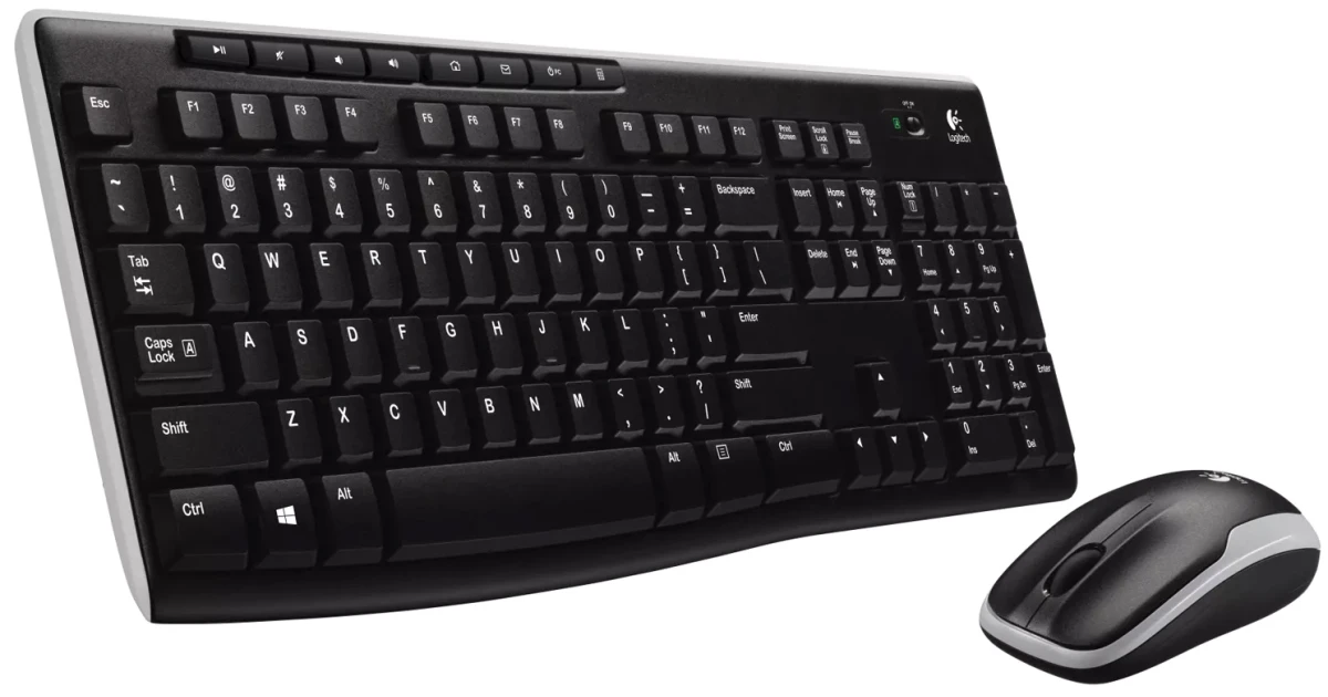Logitech MK270 Wireless Keyboard and Mouse Combo Arabic / English Layout (Black)